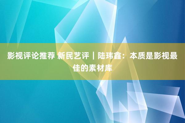 影视评论推荐 新民艺评｜陆玮鑫：本质是影视最佳的素材库